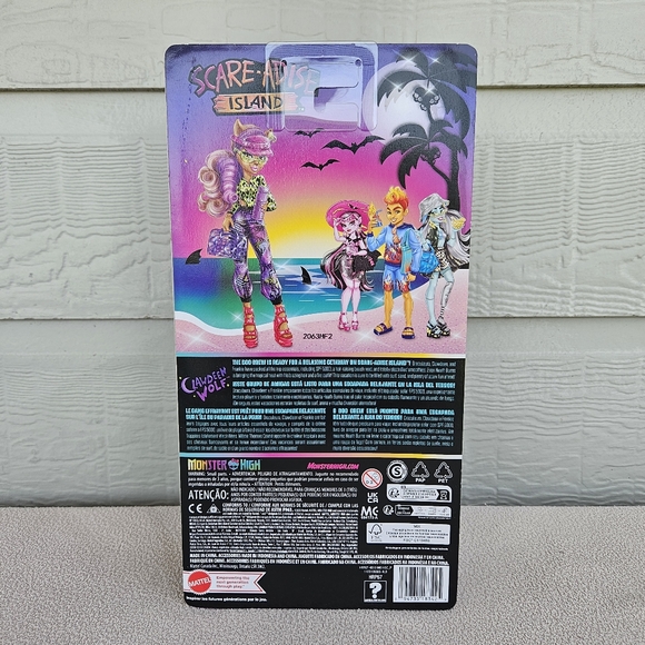 Monster High Scare-adise Island Clawdeen Wolf Doll 2023 Purple Mattel - Picture 3 of 9